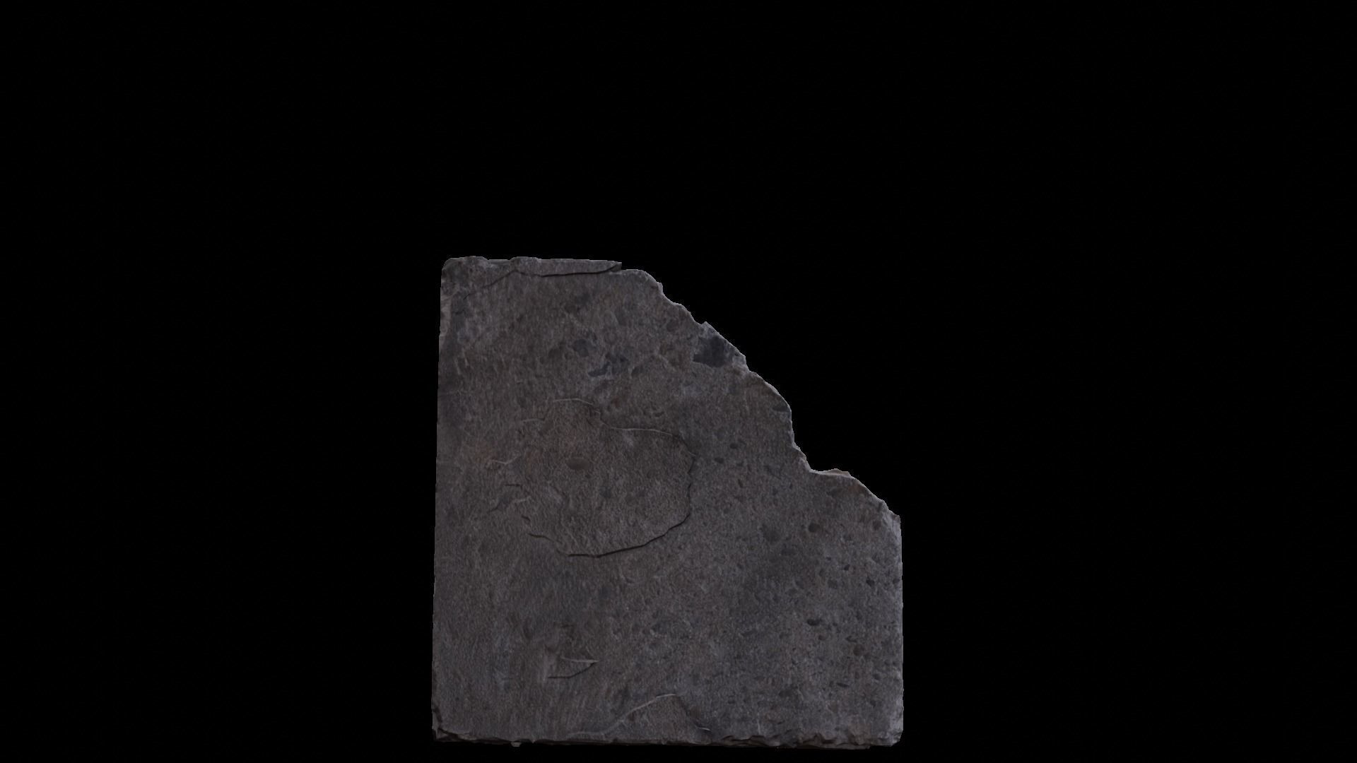 Plate stone Flagstone  3D model_1