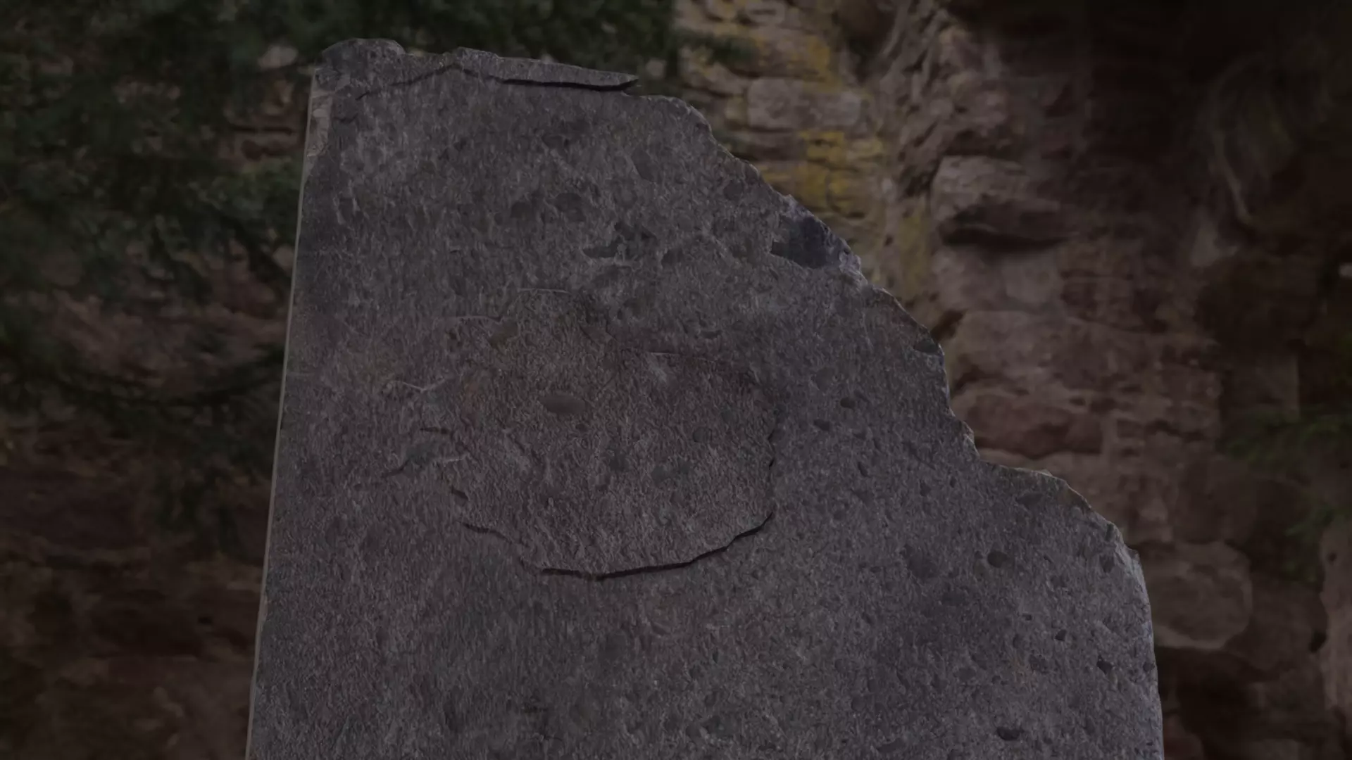 Plate stone Flagstone  3D model_0