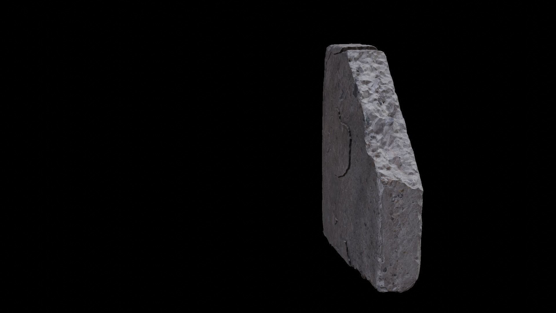 Plate stone Flagstone  3D model_2