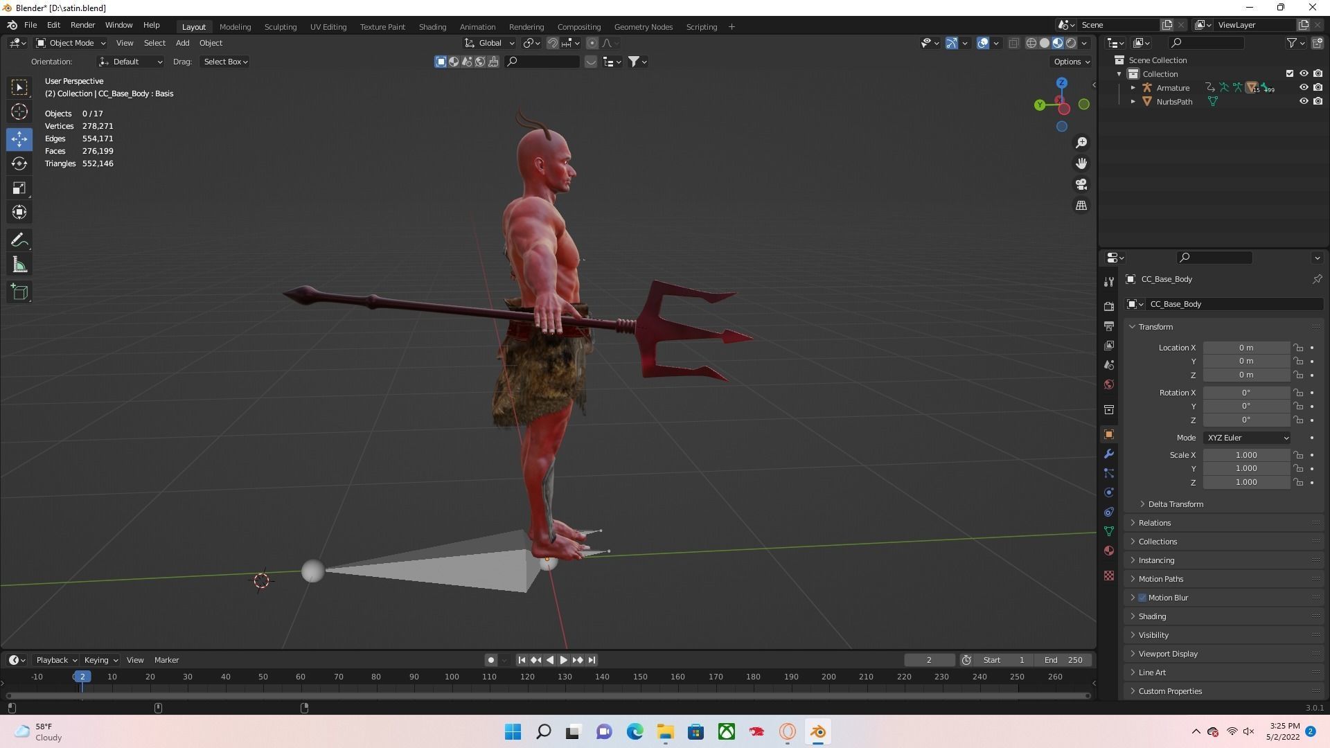 saitain character 3D model_5