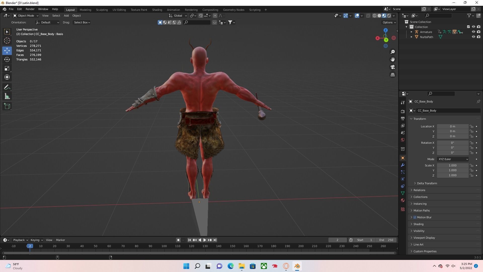 saitain character 3D model_6