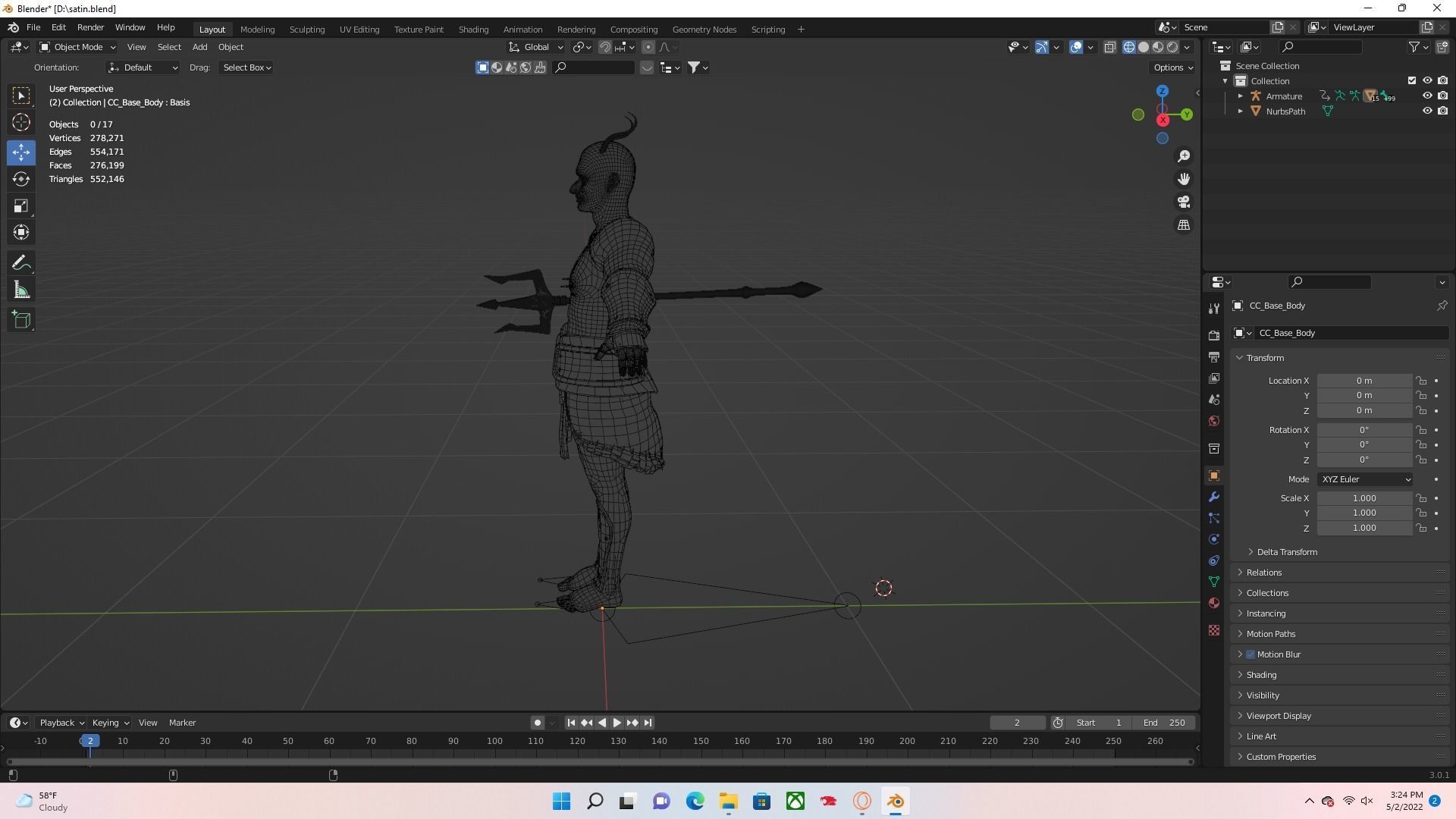 saitain character 3D model_1