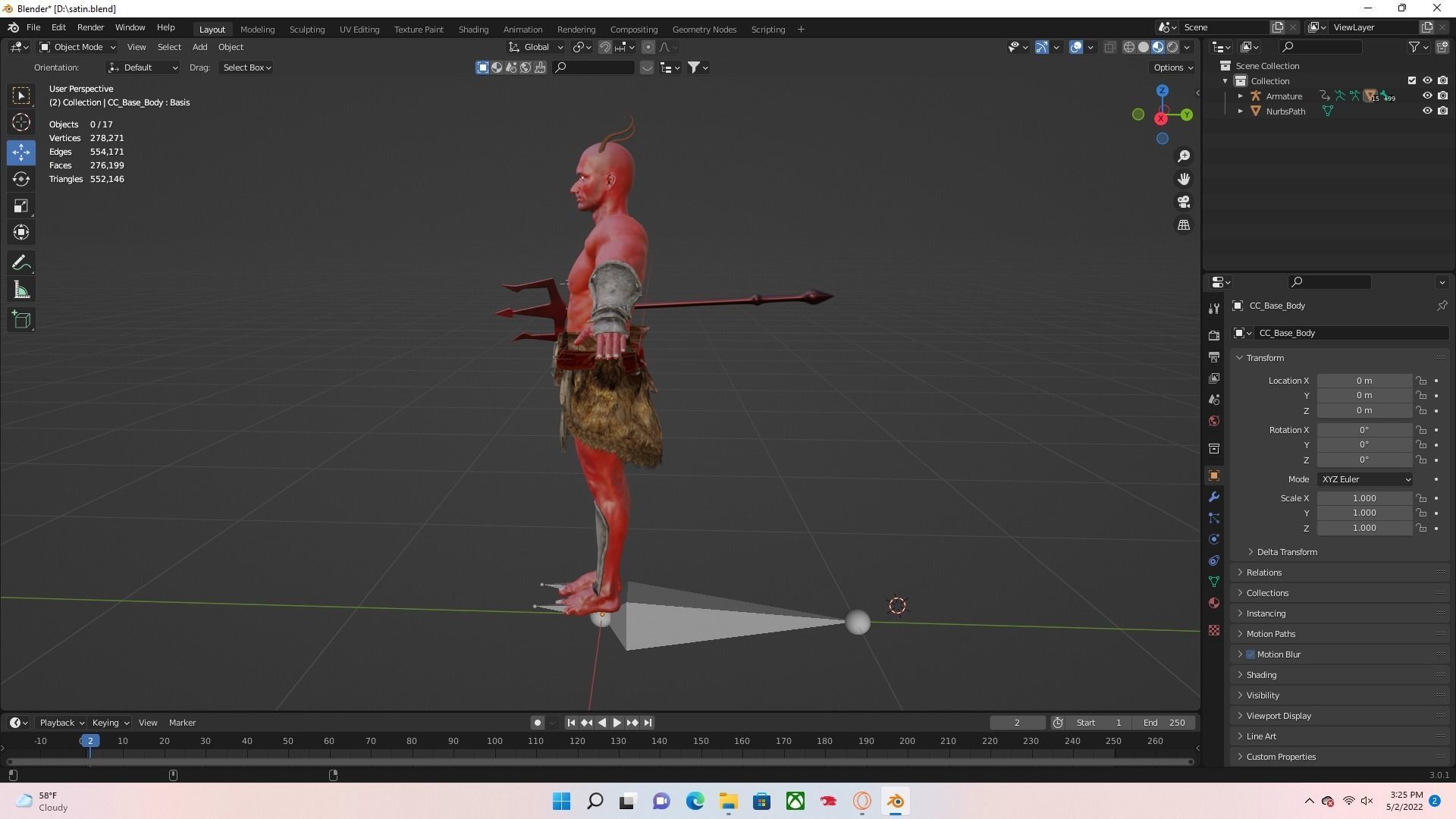 saitain character 3D model_7