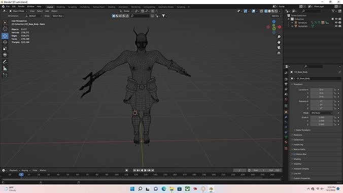 saitain character 3D model
