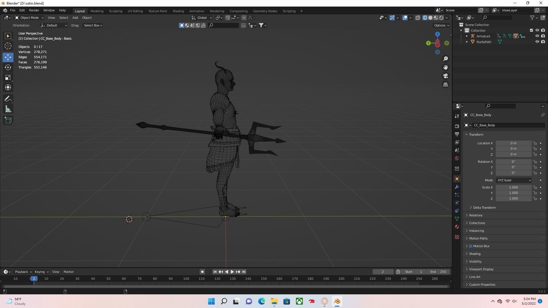 saitain character 3D model_3