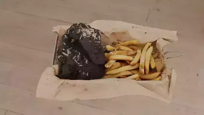  Black chicken 3D model
