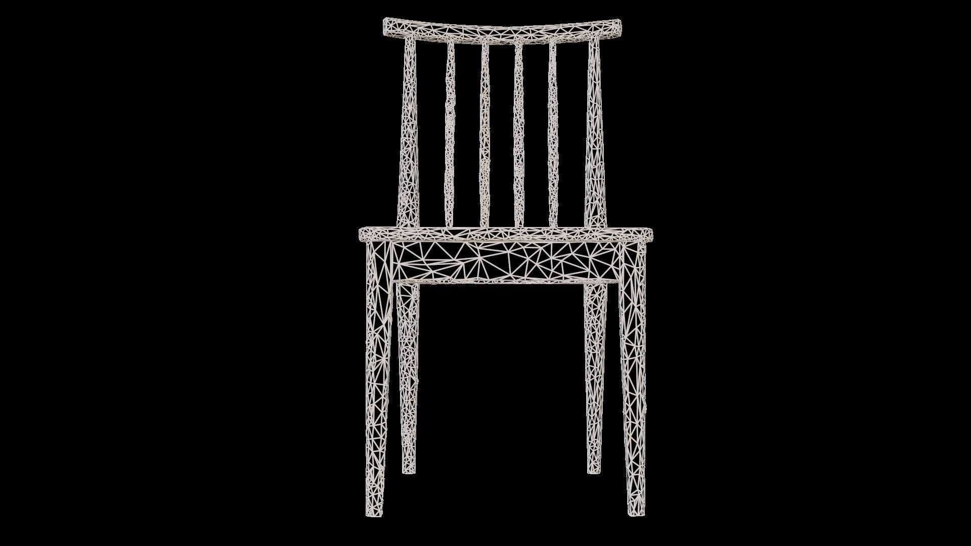 Wooden Chair  3D model_7