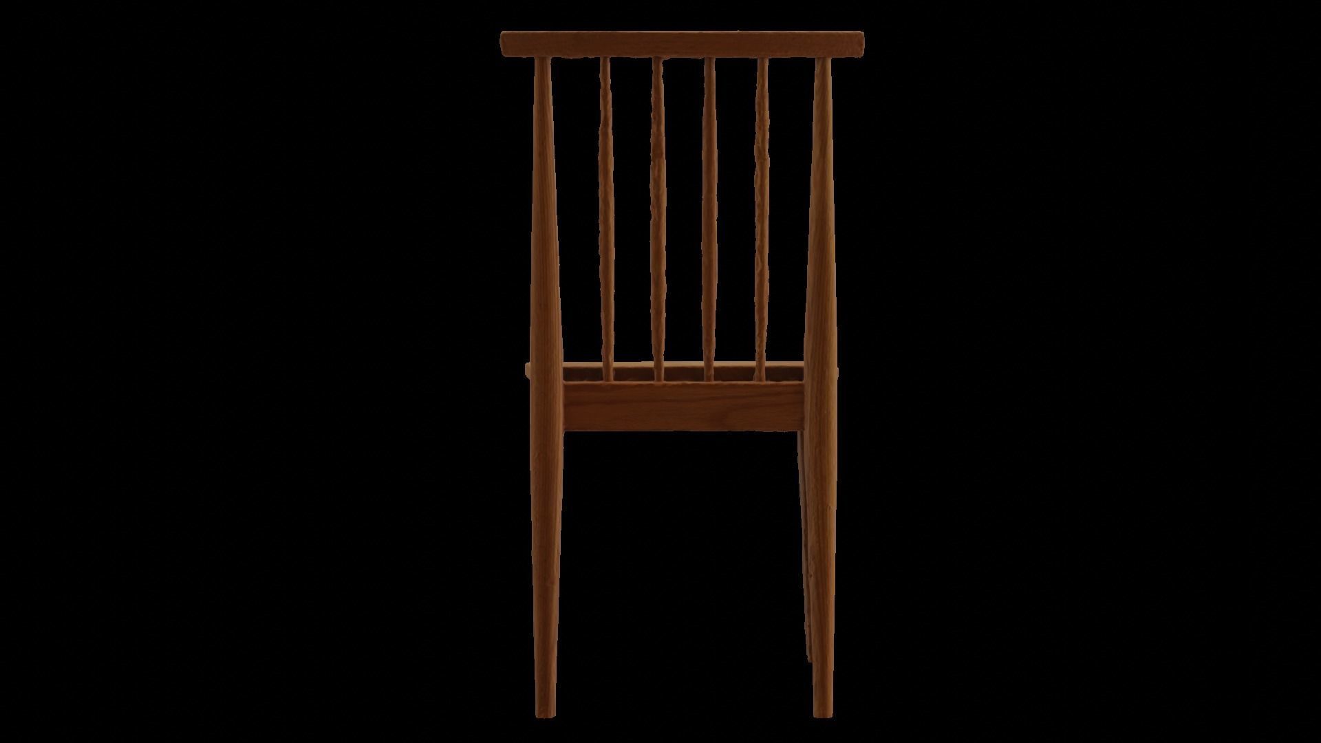 Wooden Chair  3D model_5