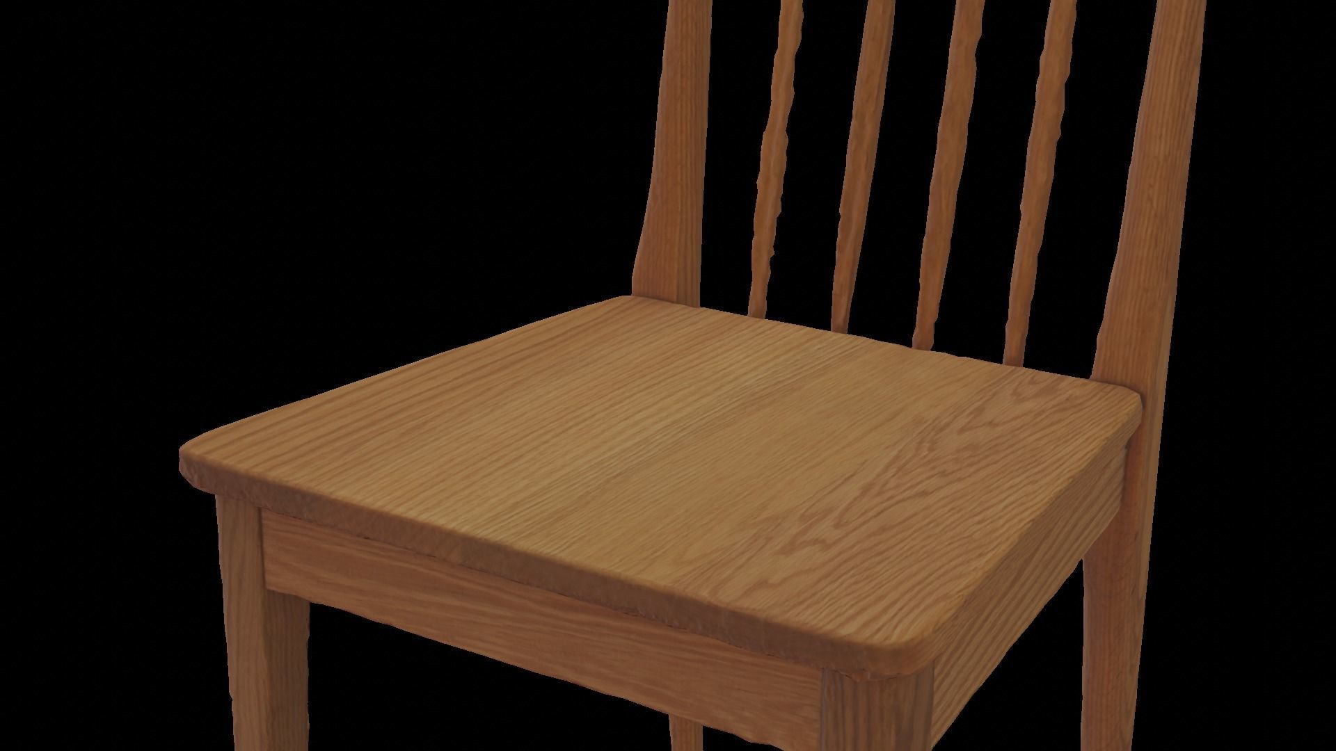 Wooden Chair  3D model_1