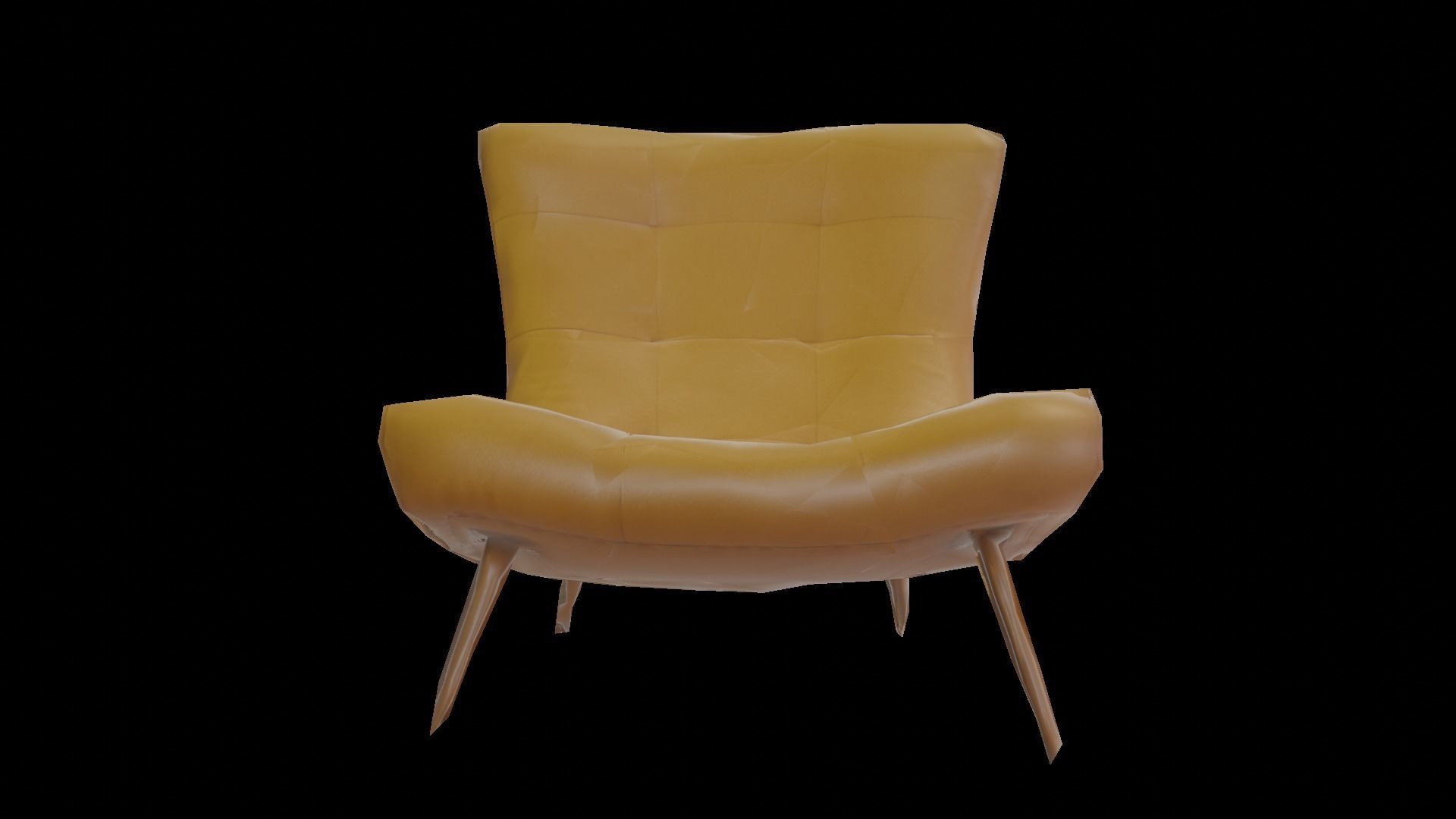 Yellow Chair  3D model_3