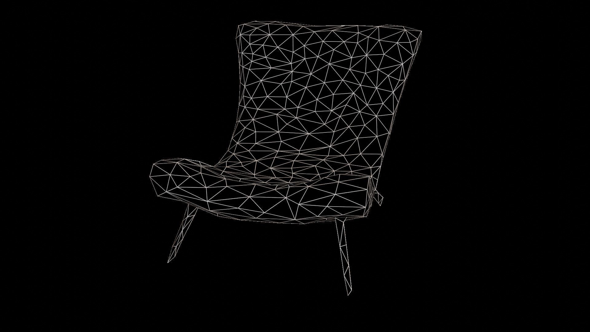 Yellow Chair  3D model_7