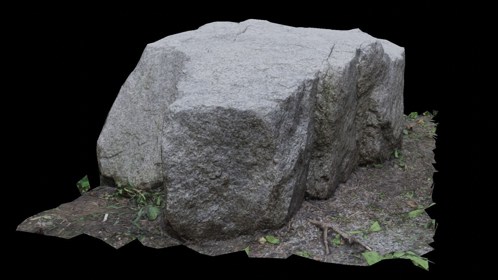 6 types of Rock in Moss Valley set 3D model_9