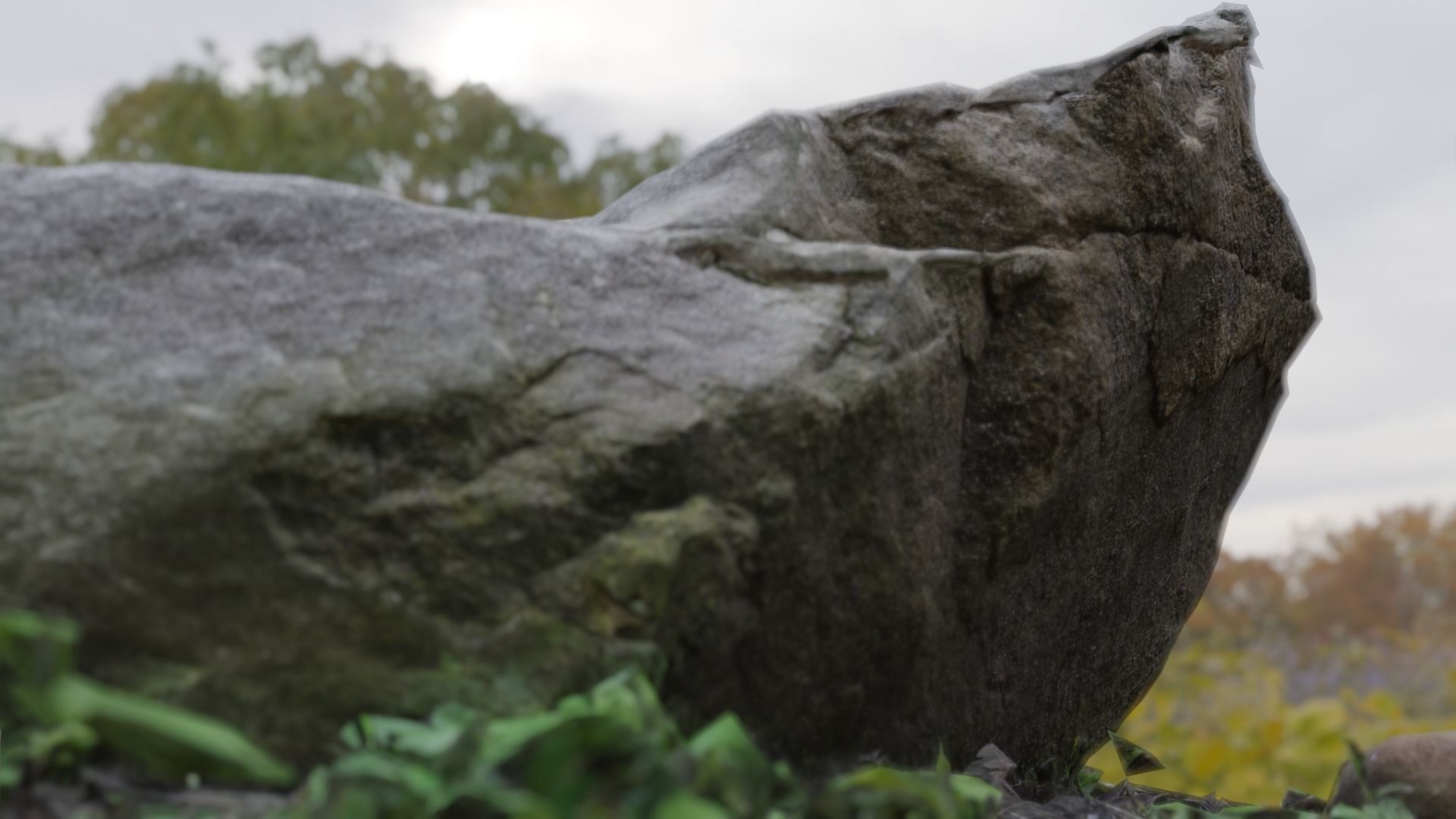 6 types of Rock in Moss Valley set 3D model_1