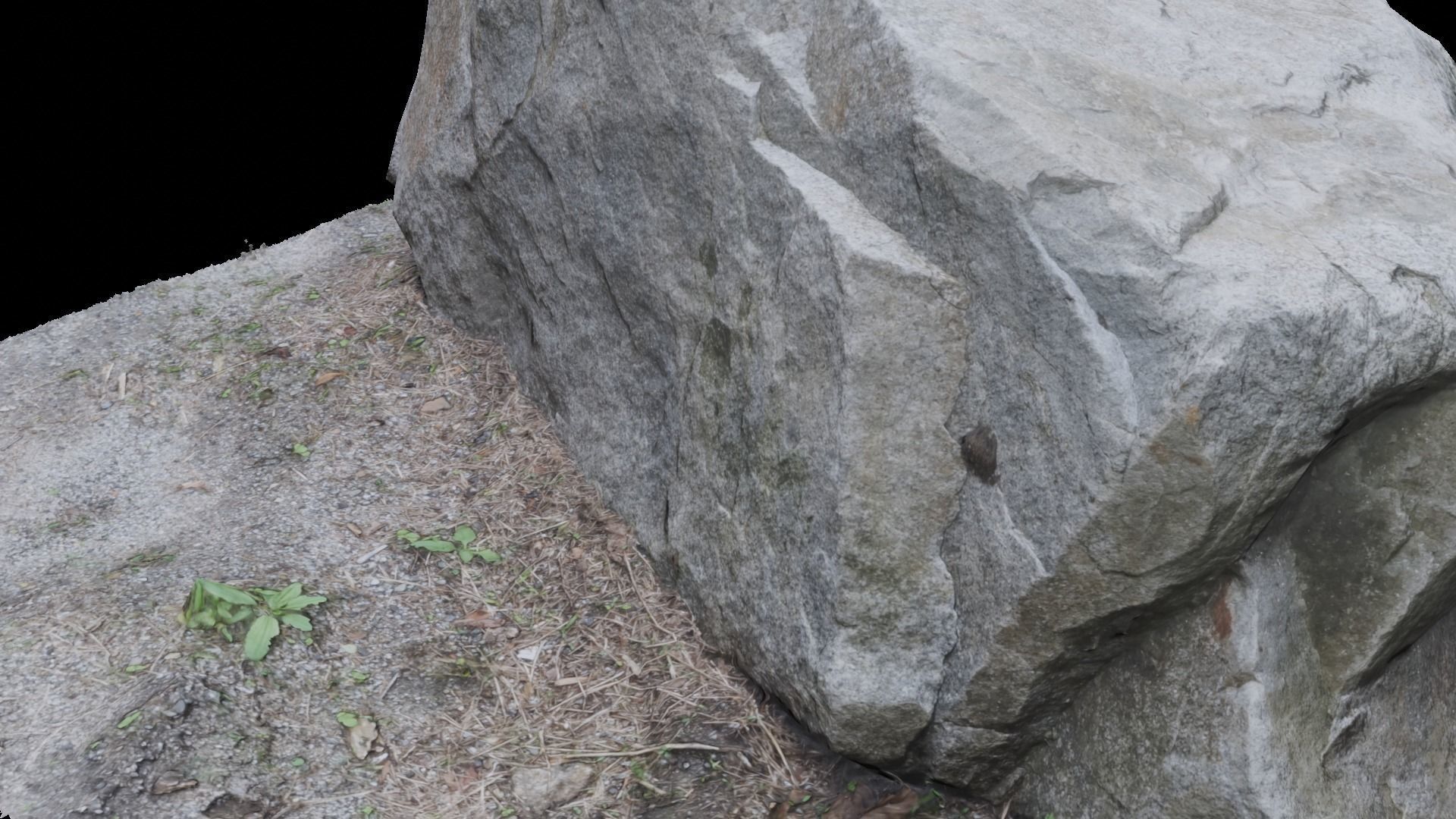 6 types of Rock in Moss Valley set 3D model_8