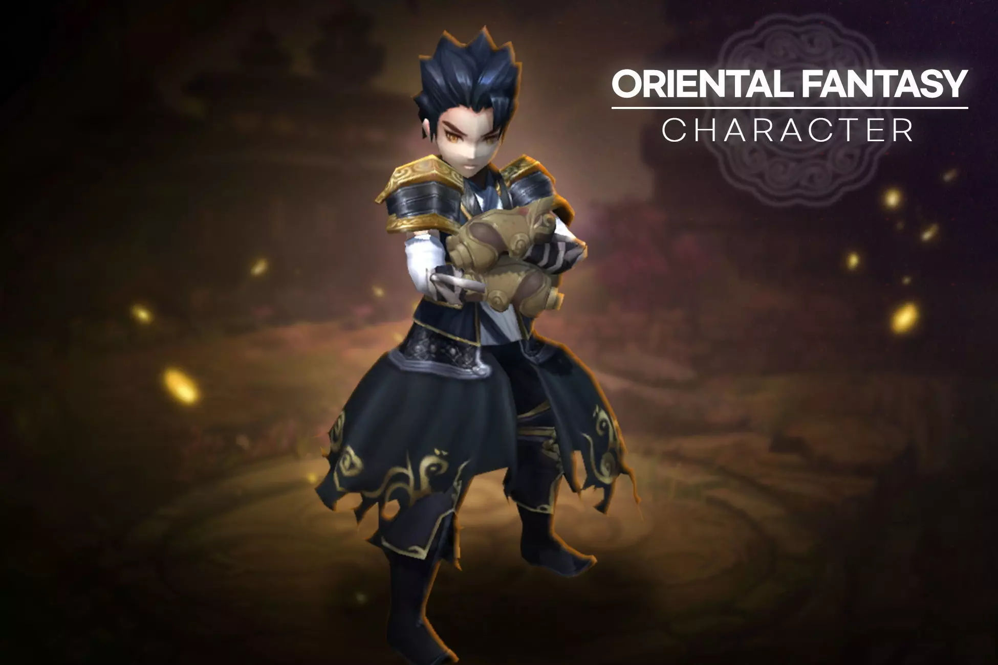 Oriental Fantasy Character - Fighter Grade 0 Low-poly 3D model