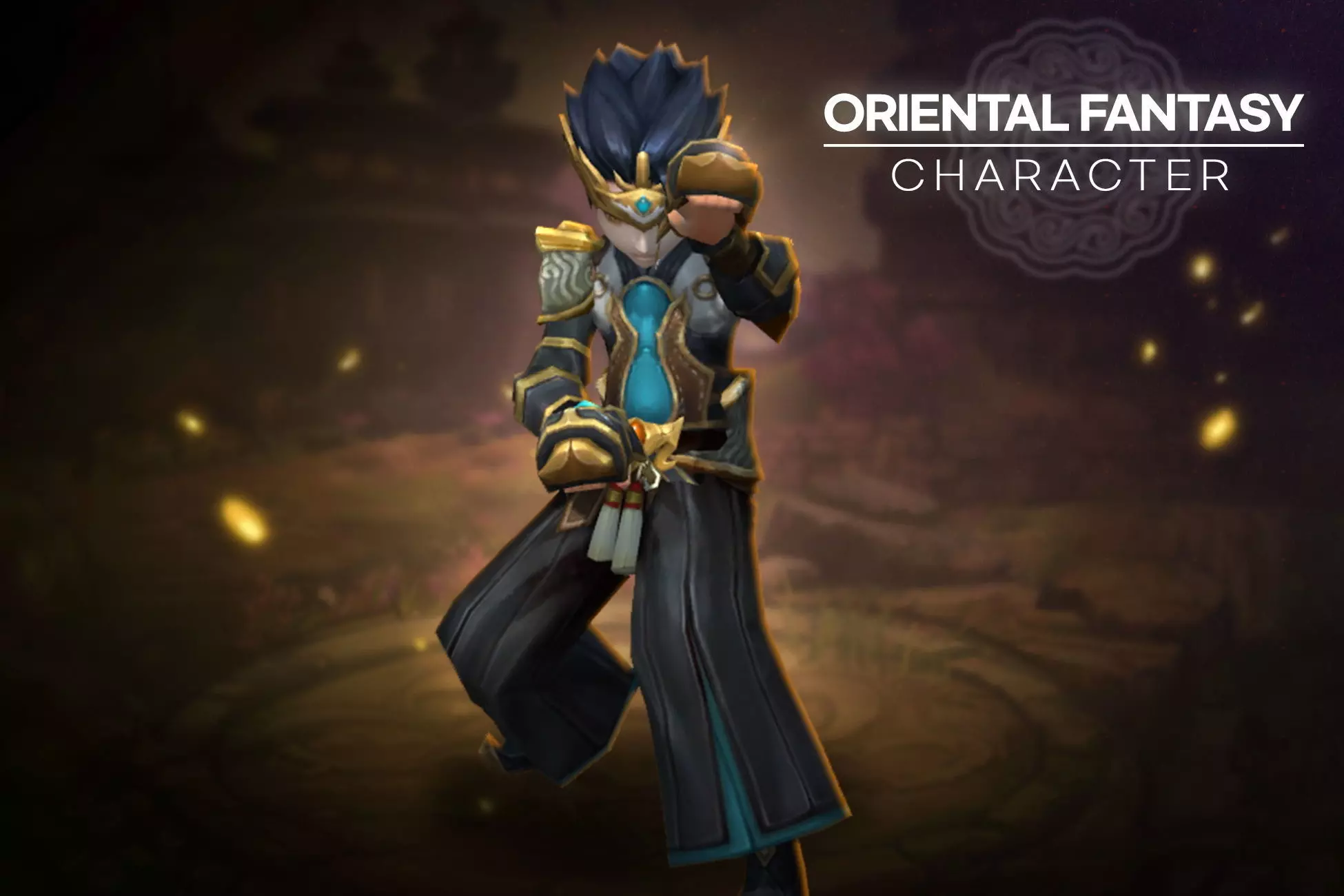 Oriental Fantasy Character - Fighter Grade 1 Low-poly 3D model