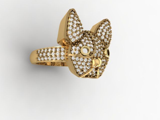 Dog Ring 3D print model_1