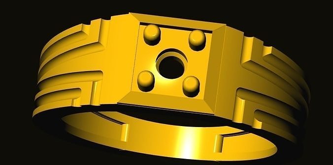 rings gold ring 3D print model