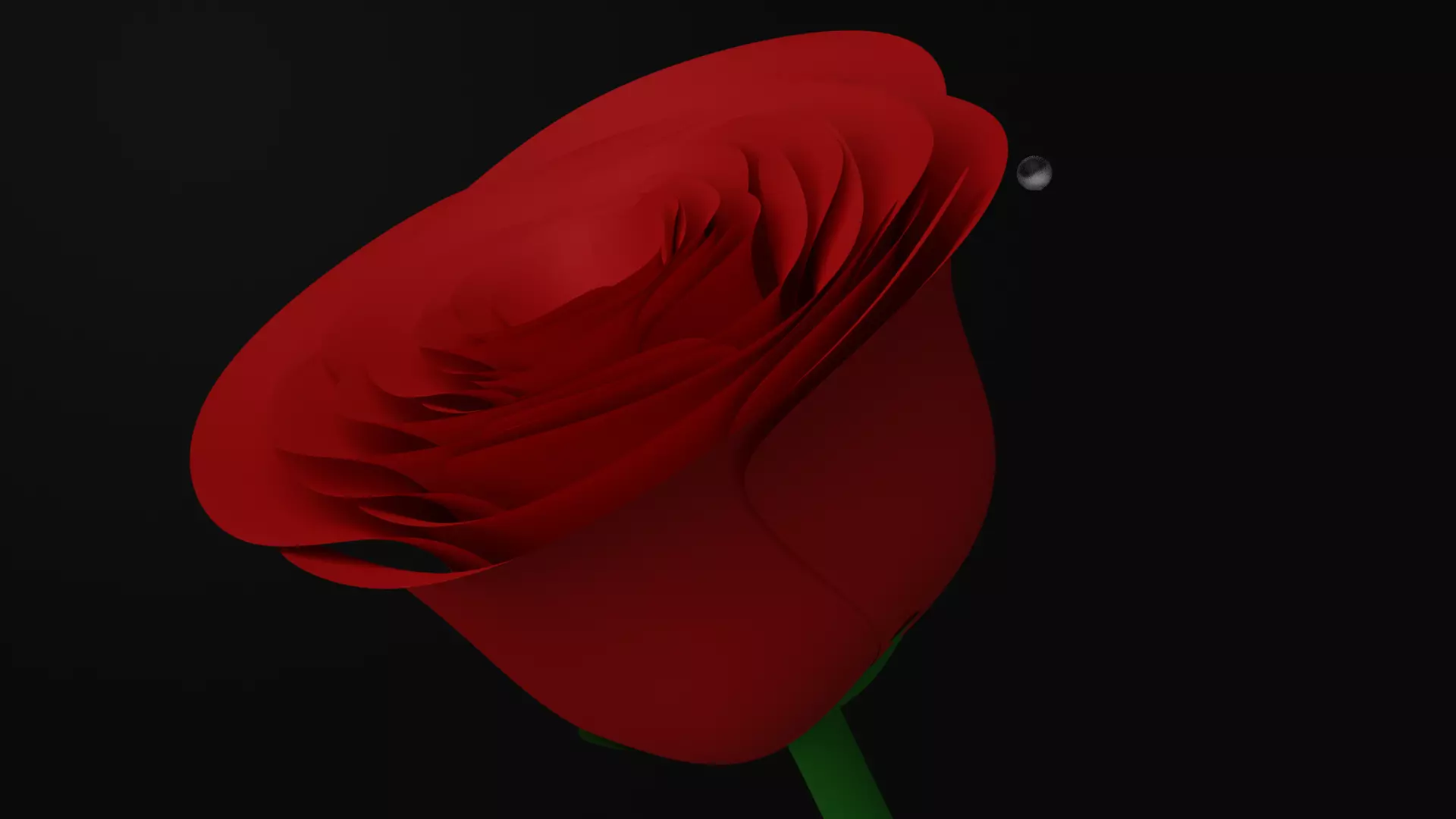 Rose flower 3D model_0