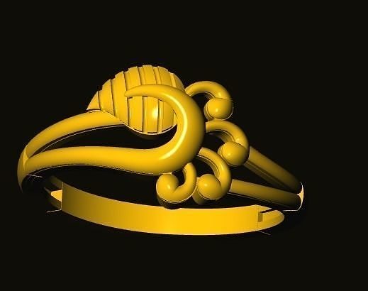 rings gold ring 3D print model