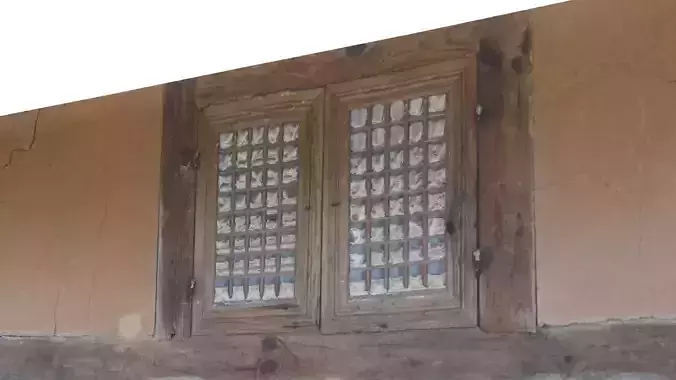 Traditional Korean Wall with the Window 3D model