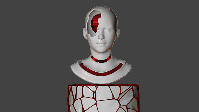 Statue scuplture with head break and body cut 3D print model