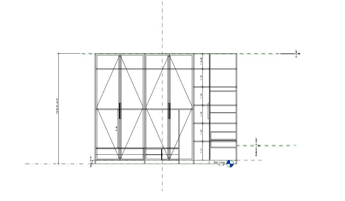 L shape Wardrobe Low-poly 3D model_2