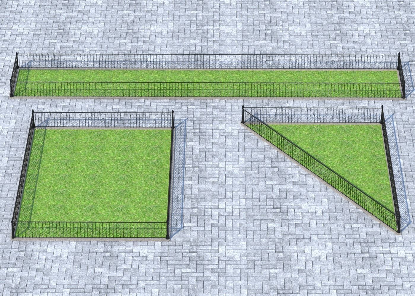 Kiosk and Square Low-poly 3D model_8