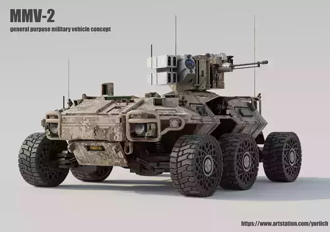 Sci-fi military truck