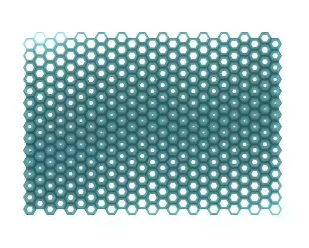 Grasshopper Wall - Hexagon Surface 3D model