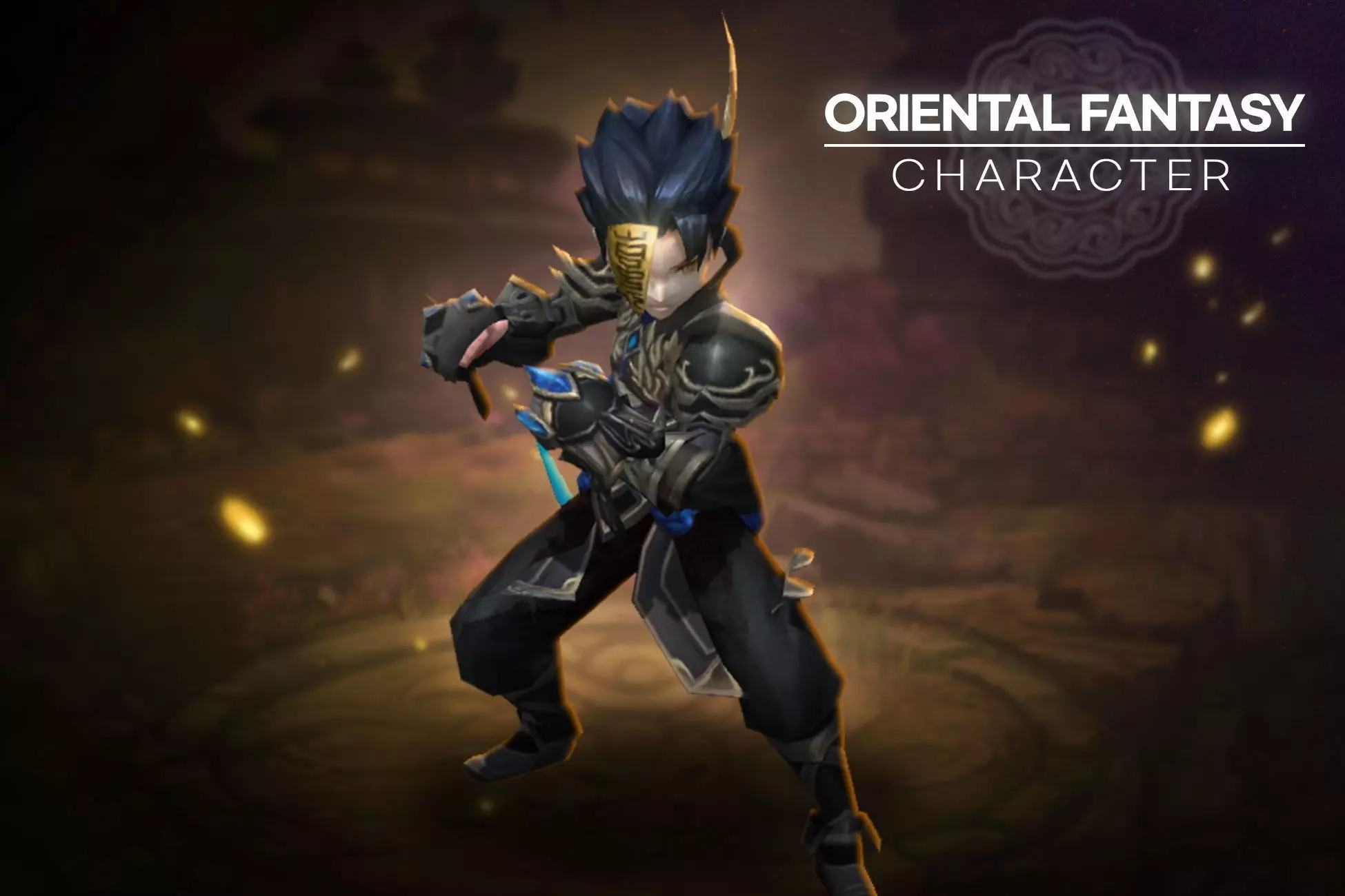 Oriental Fantasy Character - Fighter Grade 5 Low-poly 3D model