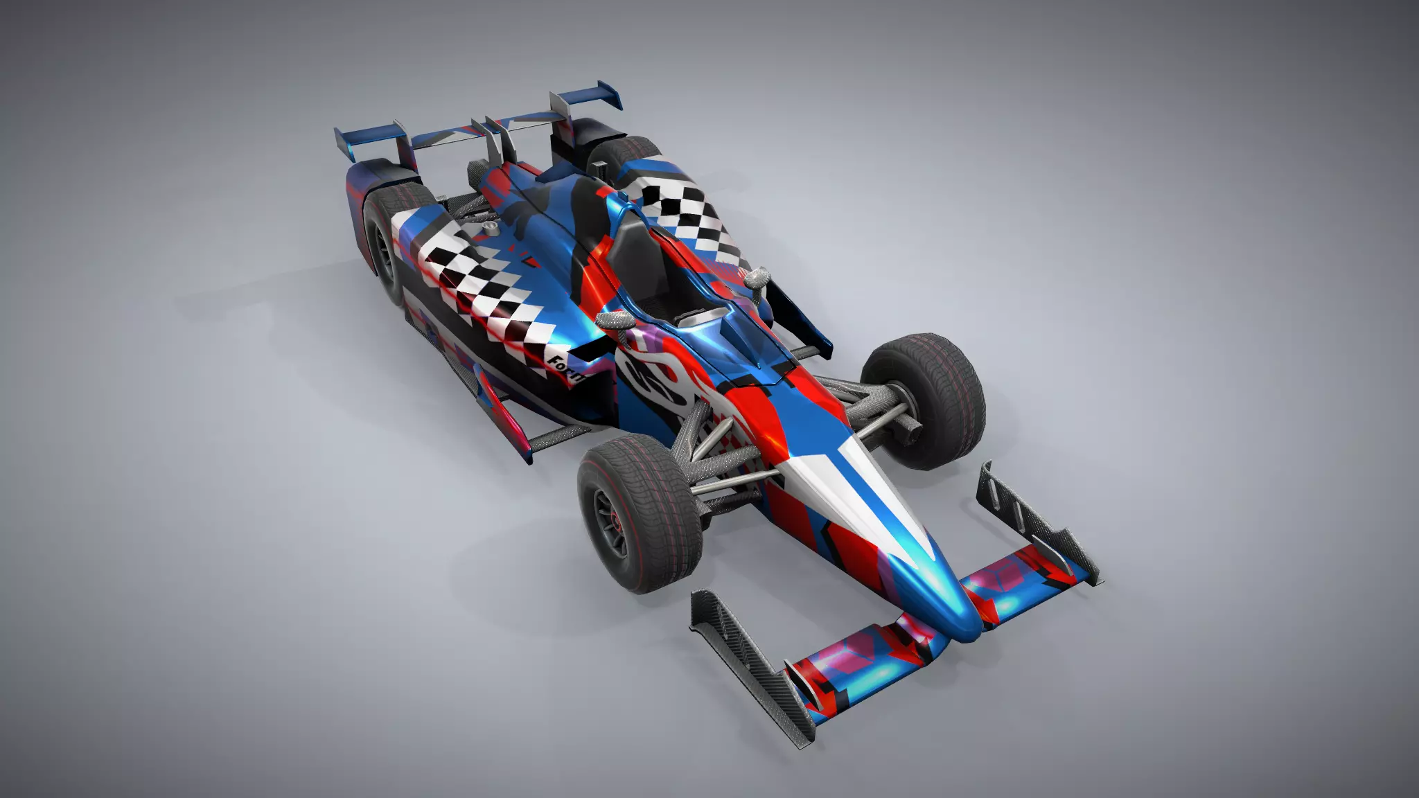 F1 Racing Car Model 3 Low-poly 3D model_0