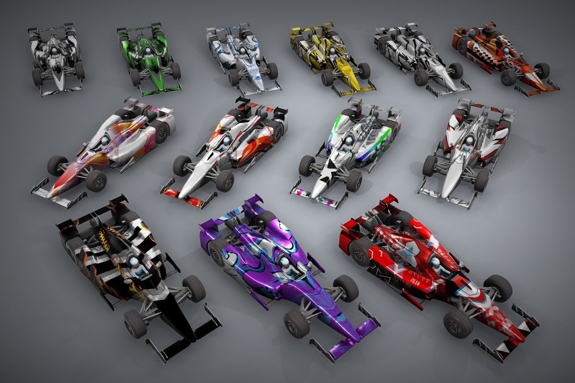 F1 Racing Car Model 3 Low-poly 3D model_1