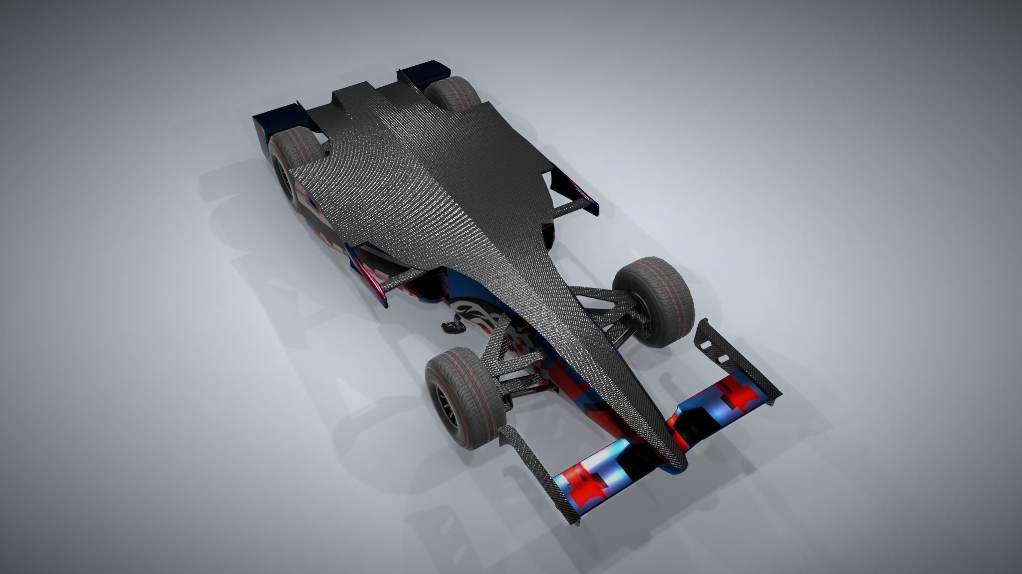 F1 Racing Car Model 3 Low-poly 3D model_4