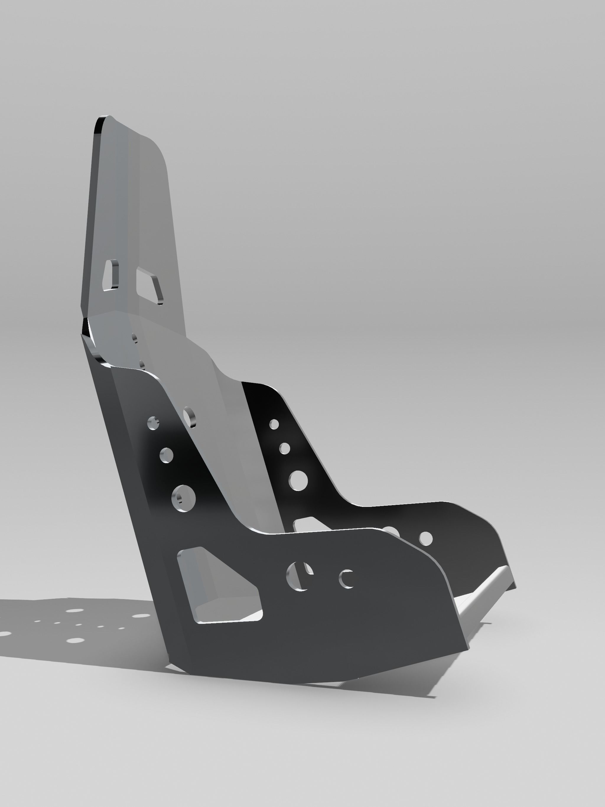 Kirkey light weight race seat drag race aluminium 3D print model_5