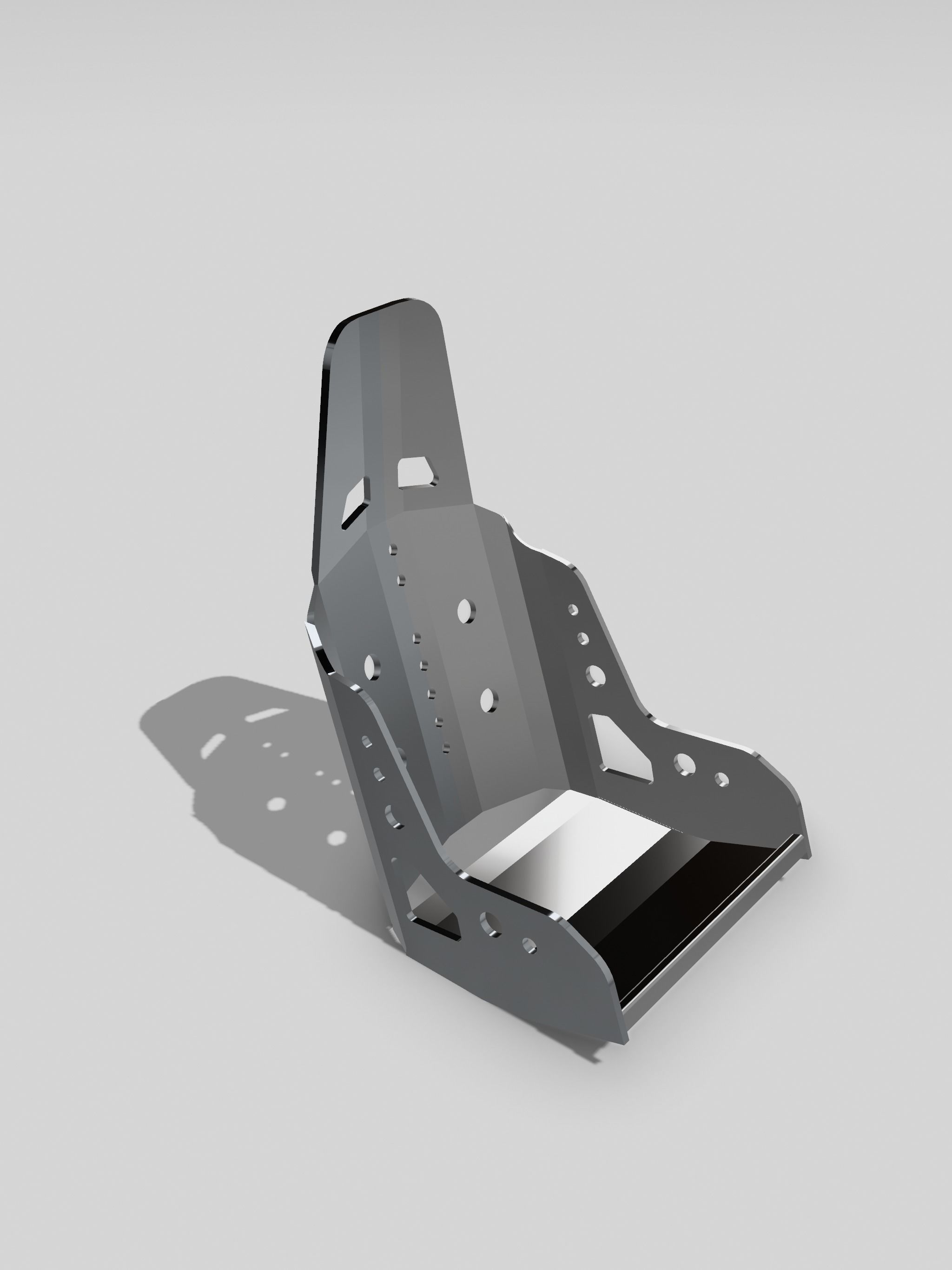 Kirkey light weight race seat drag race aluminium 3D print model_2