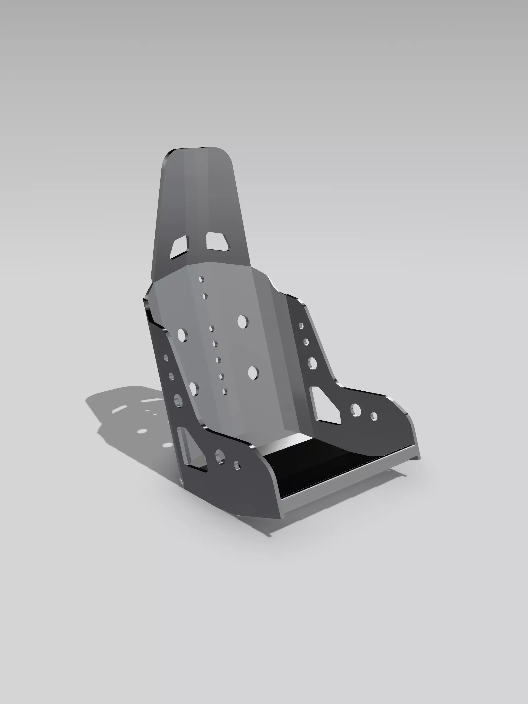 Kirkey light weight race seat drag race aluminium 3D print model_0