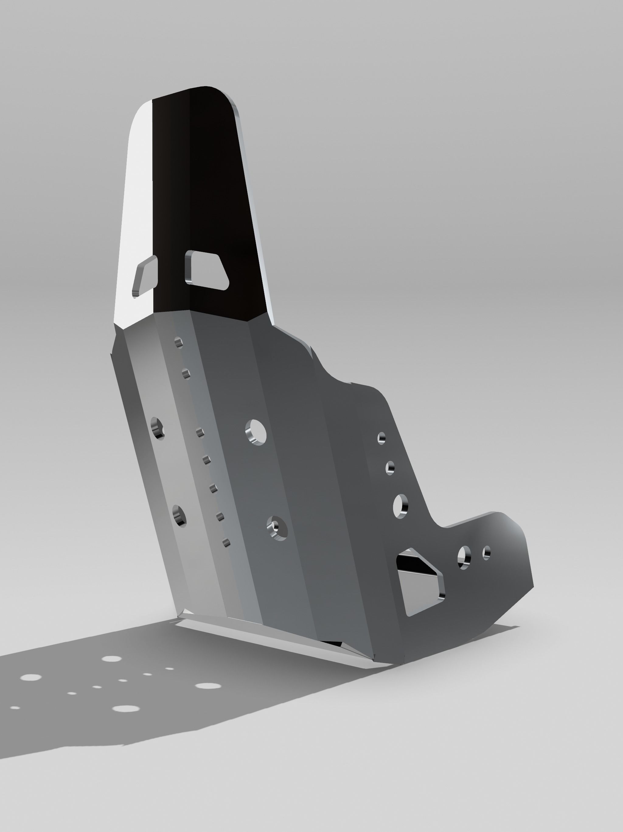 Kirkey light weight race seat drag race aluminium 3D print model_3