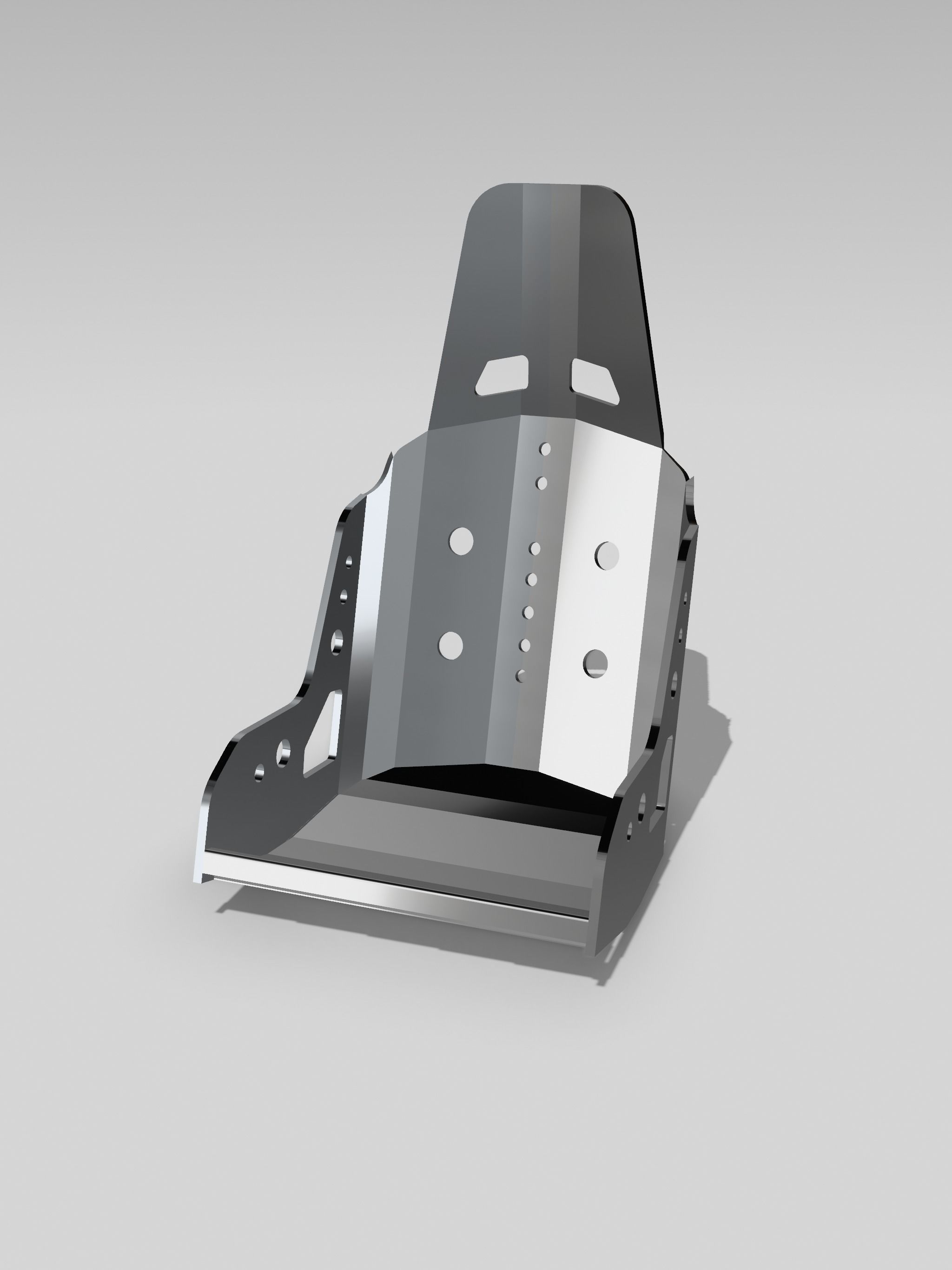 Kirkey light weight race seat drag race aluminium 3D print model_1