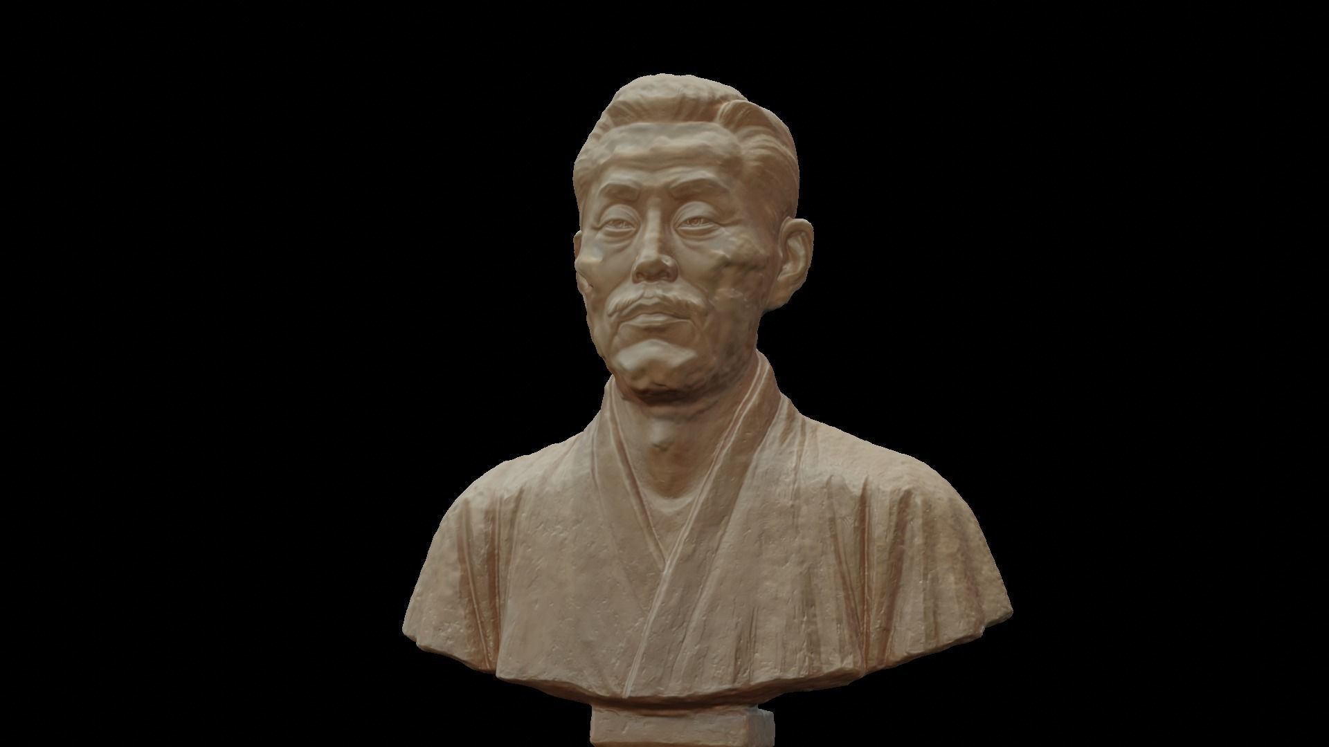 Korean Bust Sculpture  3D model_2