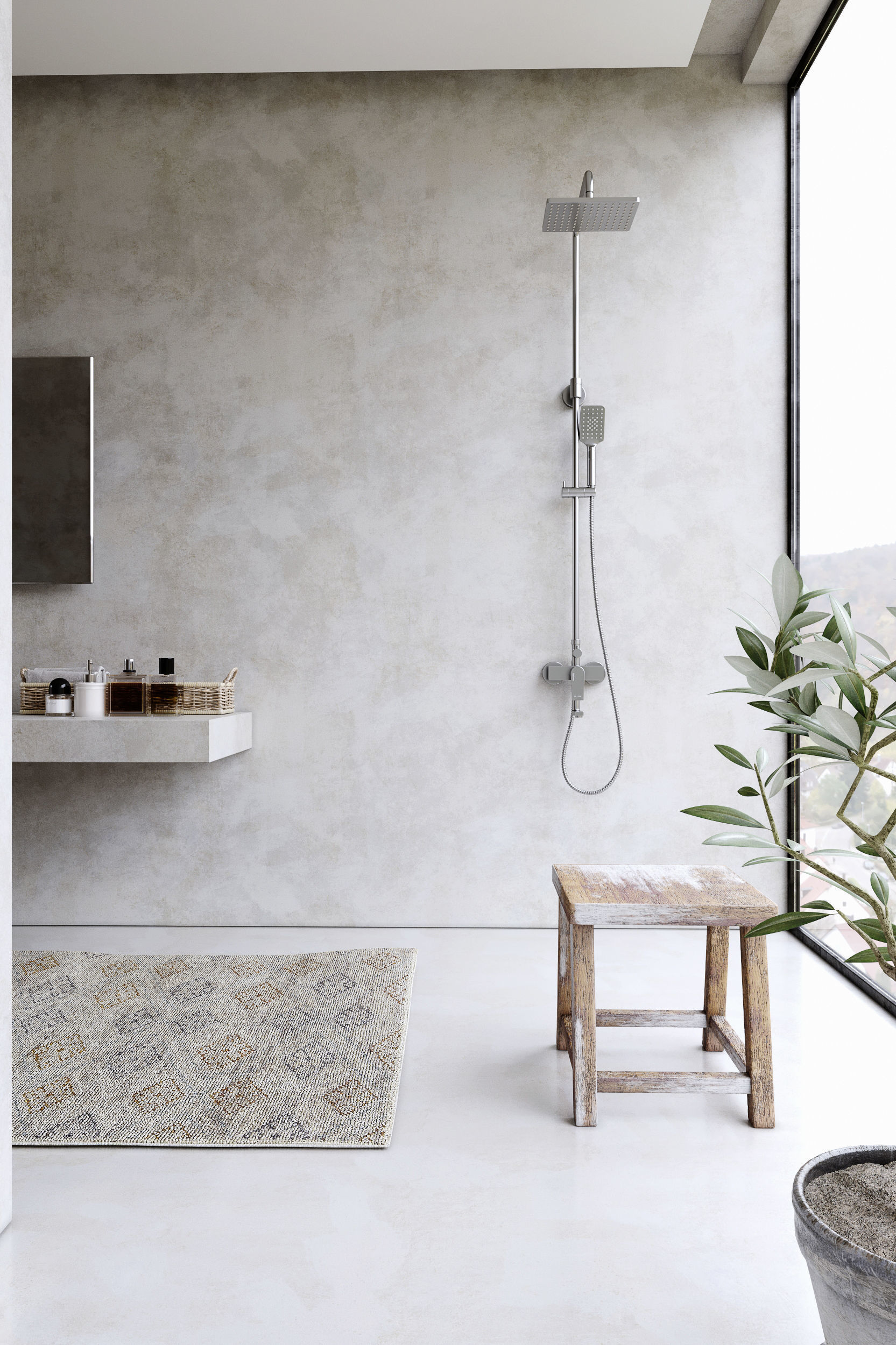 realistic bathroom scene 3D model_2