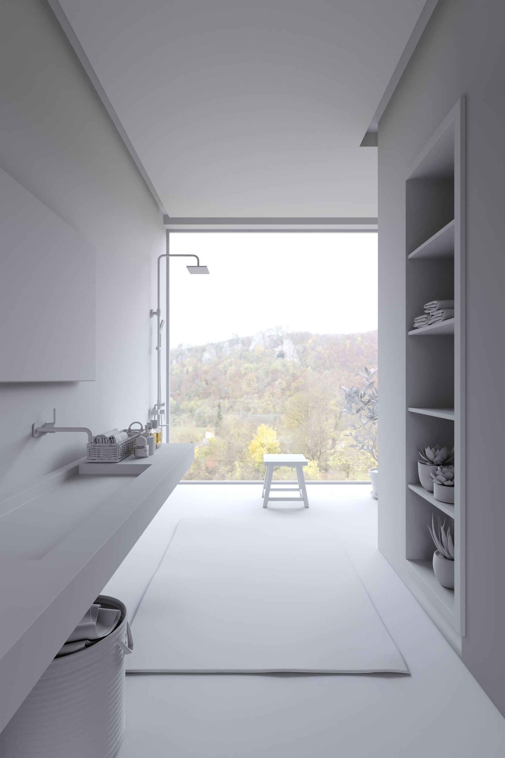 realistic bathroom scene 3D model_3