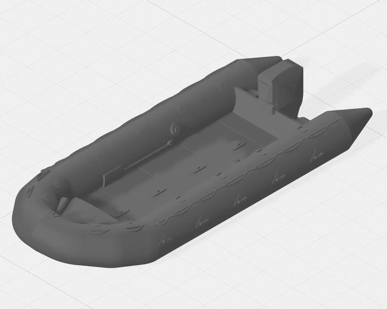 Zodiac FC530 inflatable assault craft 3D print model_0