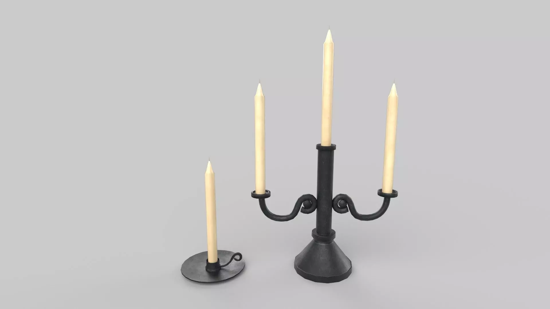 Candle holder Low-poly 3D model