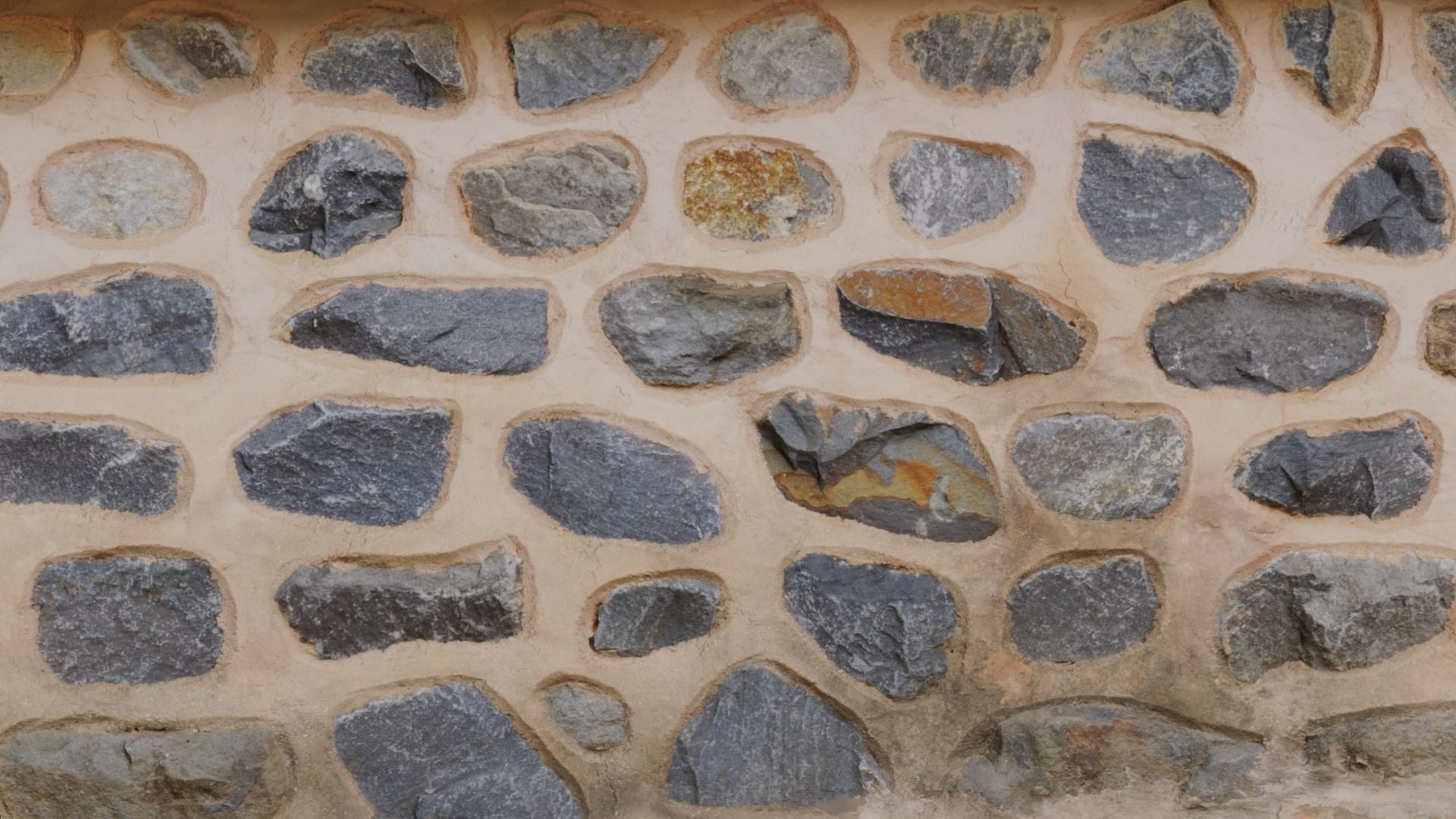 Korean Traditional Tiled Stone Wall 3D model_3