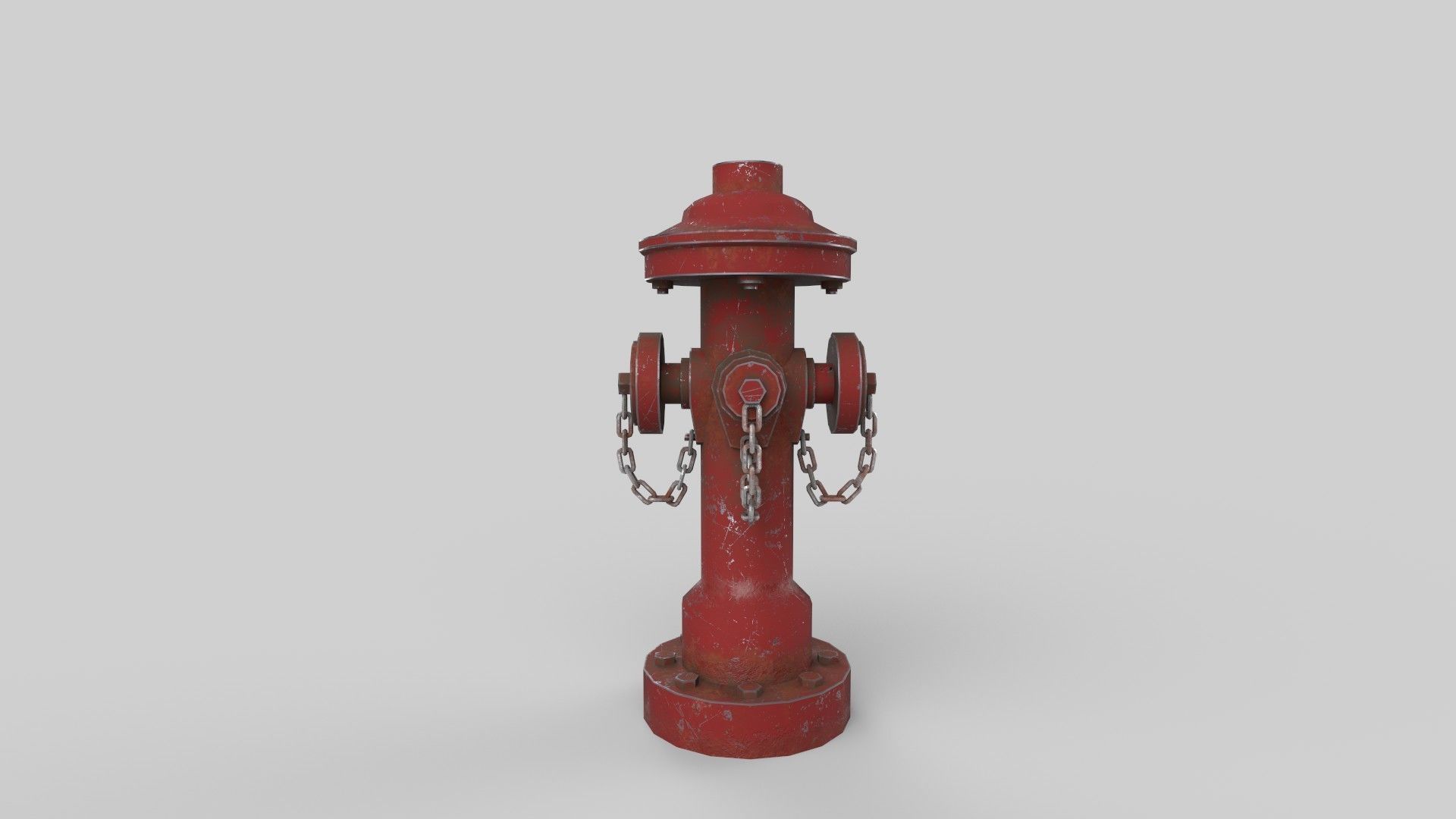 Fire hydrant Low-poly 3D model_1