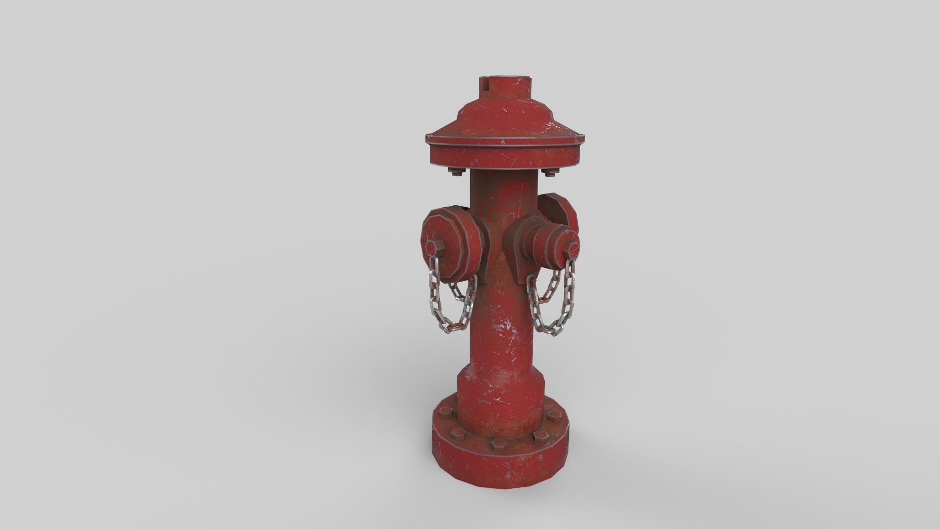 Fire hydrant Low-poly 3D model_2