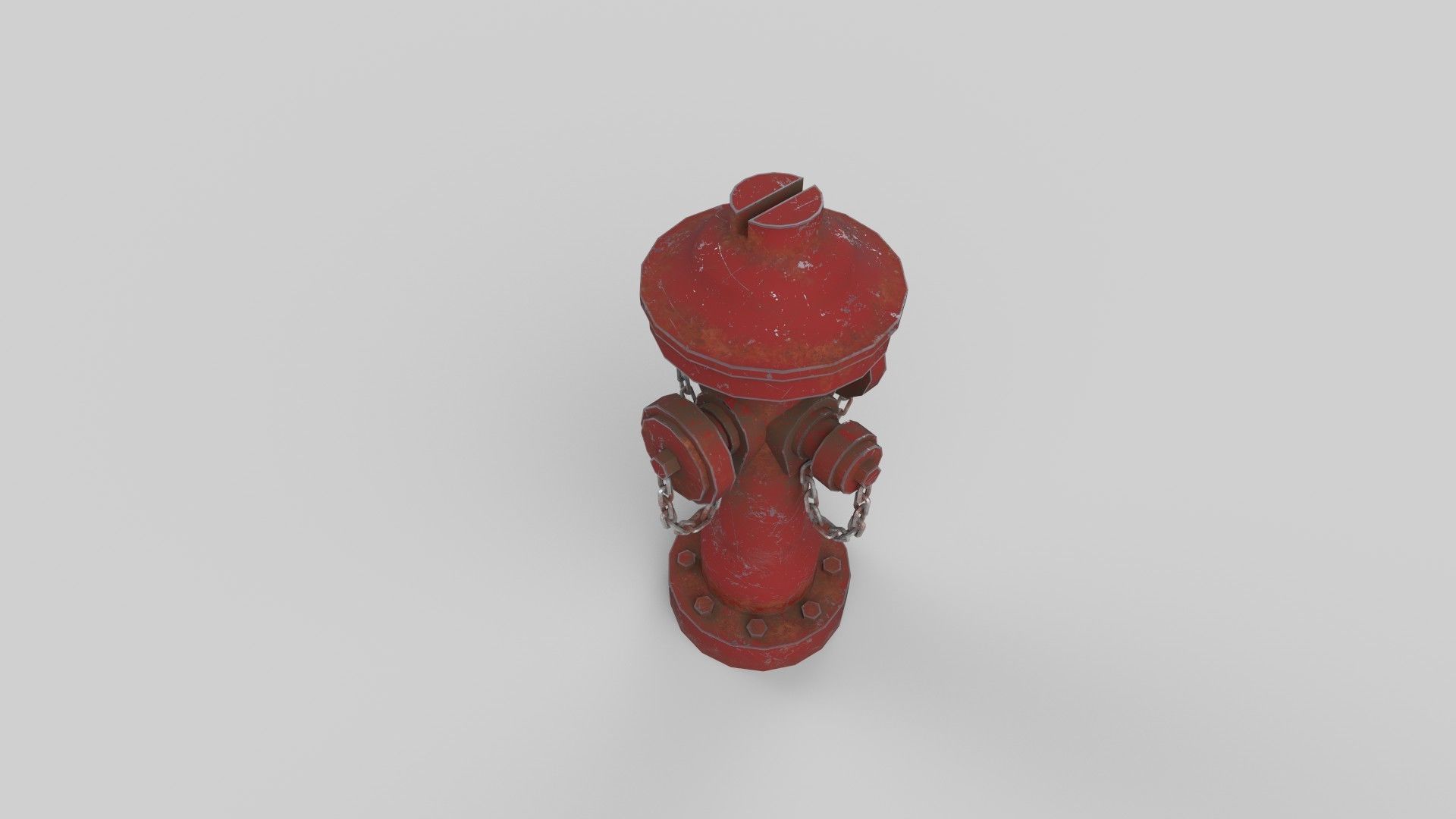 Fire hydrant Low-poly 3D model_3
