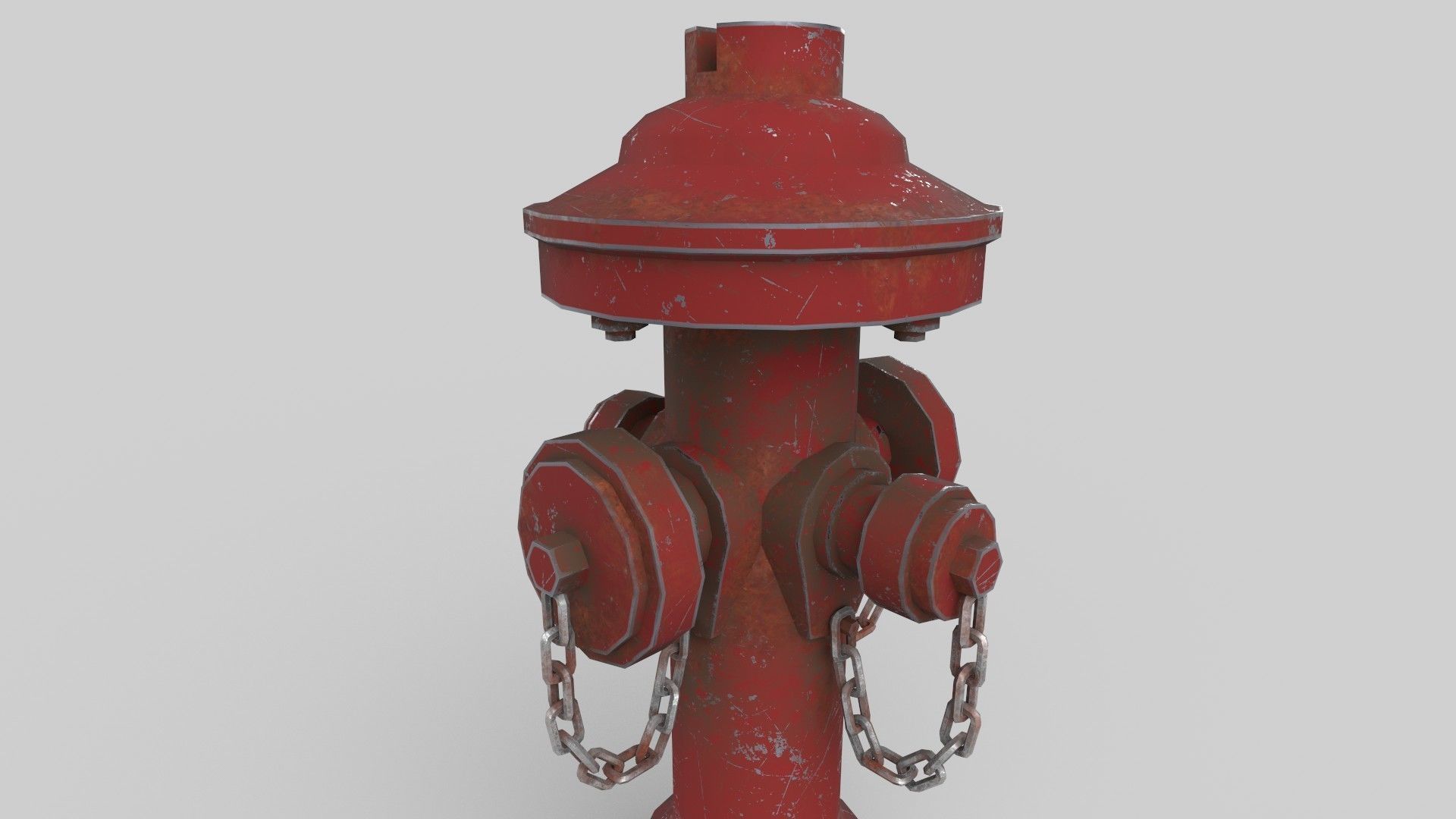Fire hydrant Low-poly 3D model_4
