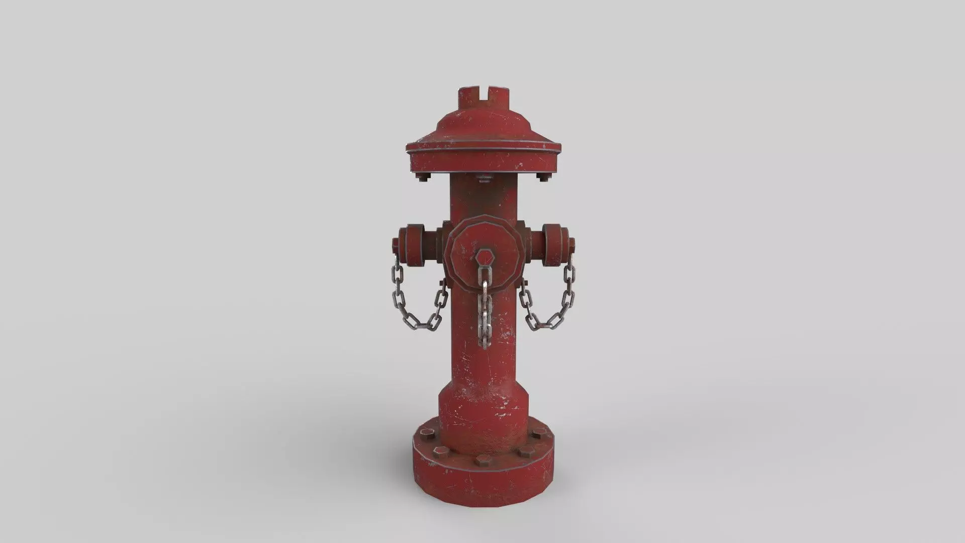 Fire hydrant Low-poly 3D model_0